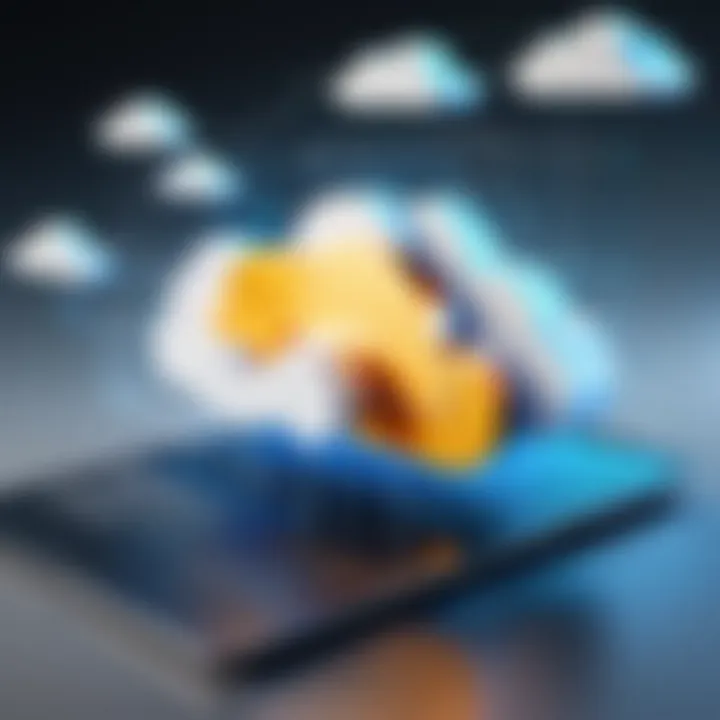 Illustration of cloud technology integration with web PDF readers.