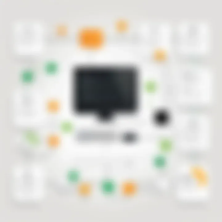 Flowchart depicting the integration of Zendesk with other business tools